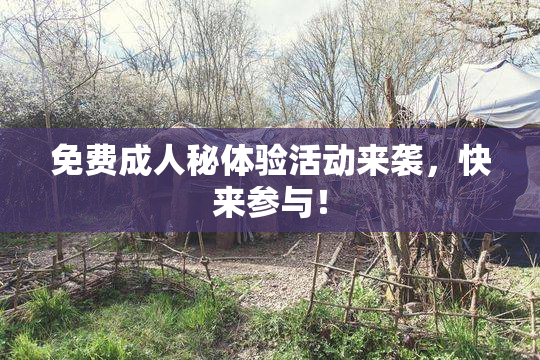 免费成人秘体验活动来袭，快来参与！