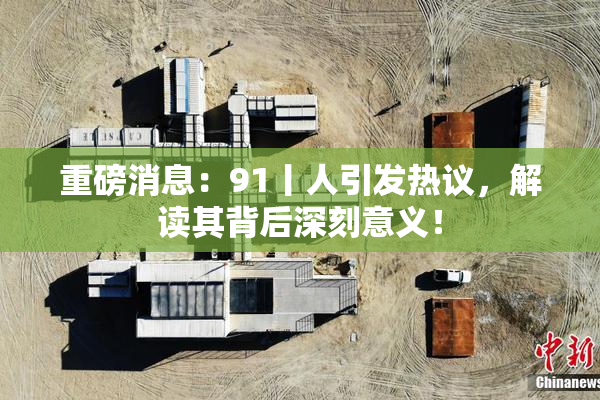 重磅消息：91丨人引发热议，解读其背后深刻意义！